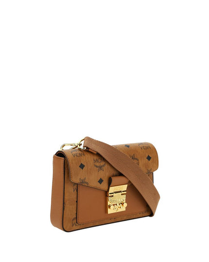 MCM Brown Calf Leather Bos Taurus Shoulder Bag