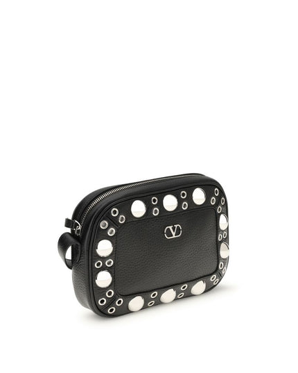 Valentino Garavani Black Leather Shoulder Bag