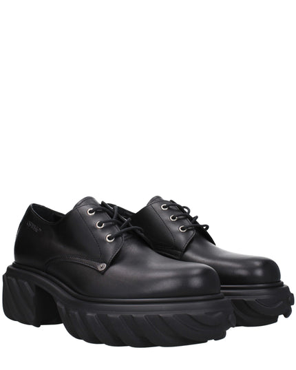 Off-White Black Leather Oxfords And Derbies