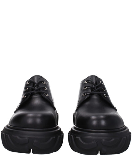 Off-White Black Leather Oxfords And Derbies