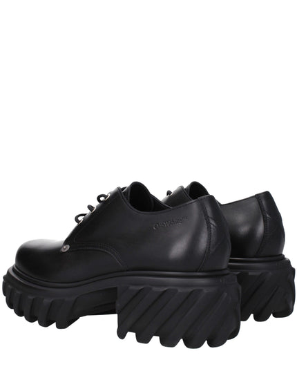 Off-White Black Leather Oxfords And Derbies