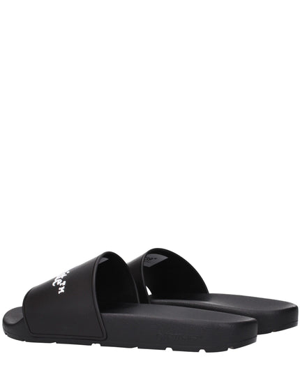 Off-White Black Cotton Slippers