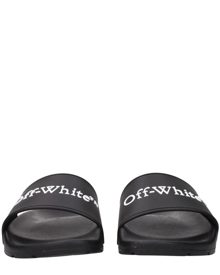 Off-White Black Cotton Slippers