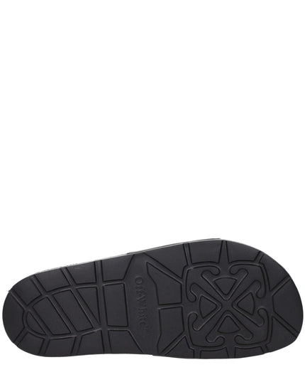 Off-White Black Cotton Slippers