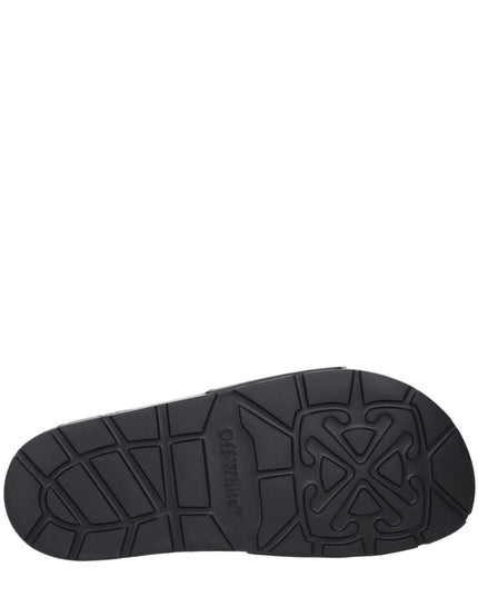 Off-White Black Cotton Slippers