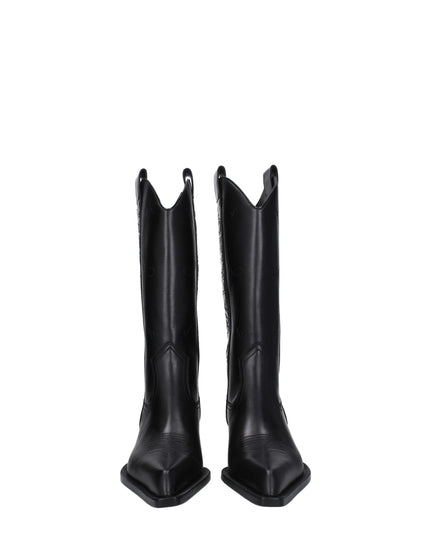 Off-White Black Leather Boots