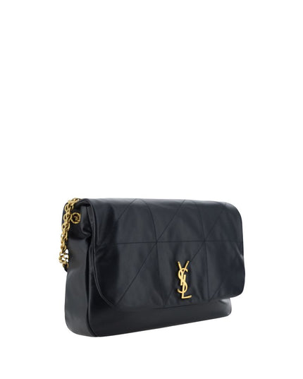Saint Laurent Black Lamb Ovis Aries Aries Shoulder Bag