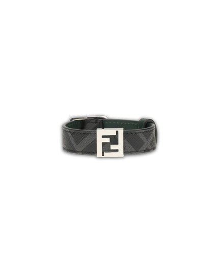 Fendi Black Calf Leather Bos Taurus Bracelet