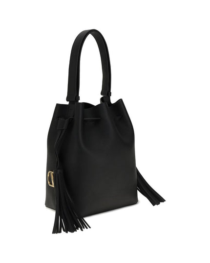 Valentino Garavani Black Leather Shoulder Bag