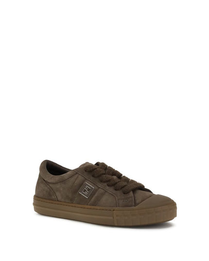 Fendi Brown Rubber Low Top Sneakers