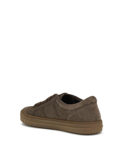 Fendi Brown Rubber Low Top Sneakers