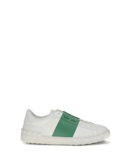 Valentino Garavani White Calf Leather Bos Taurus Low Top Sneakers