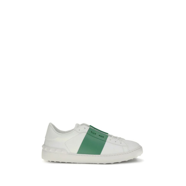 Valentino Garavani White Calf Leather Bos Taurus Low Top Sneakers