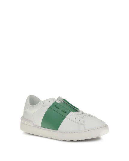 Valentino Garavani White Calf Leather Bos Taurus Low Top Sneakers