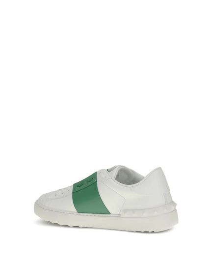 Valentino Garavani White Calf Leather Bos Taurus Low Top Sneakers