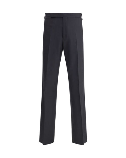Lardini Black Viscose Casual Pants