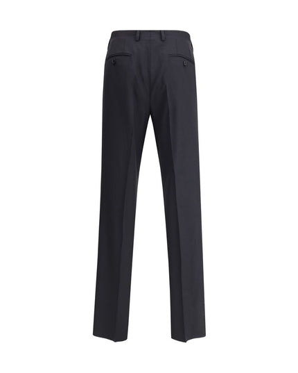 Lardini Black Viscose Casual Pants