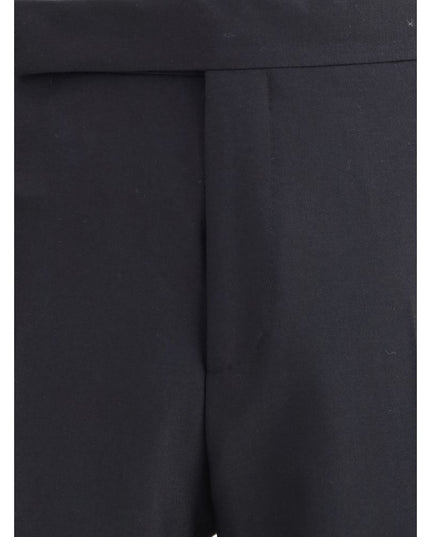 Lardini Black Viscose Casual Pants