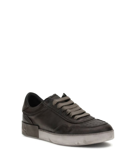 Dolce & Gabbana Brown Calf Leather Bos Taurus Low Top Sneakers