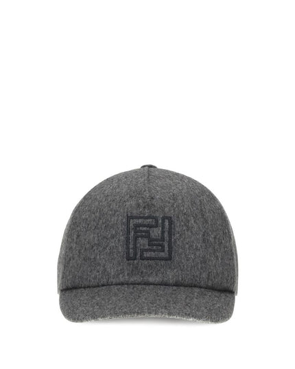 Fendi Gray Wool Cap (Baseball Hat)