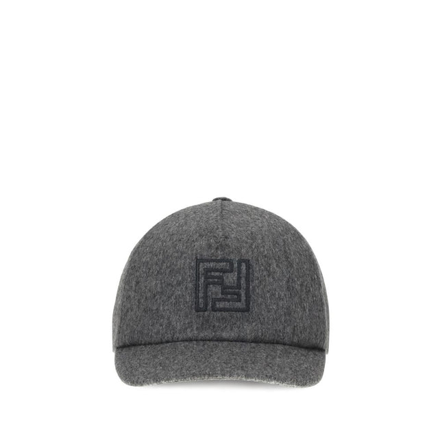 Fendi Gray Wool Cap (Baseball Hat)