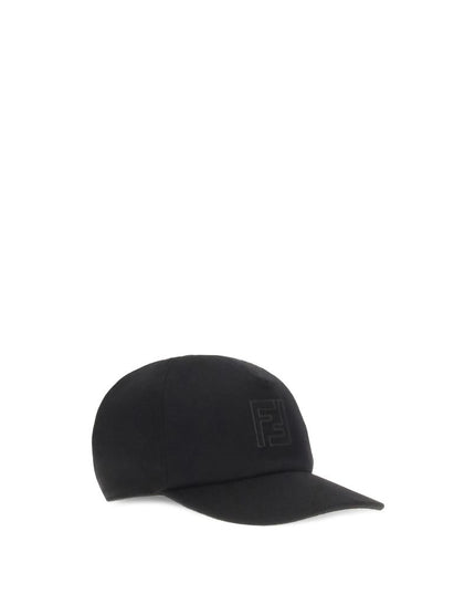 Fendi Black Wool Cap (Baseball Hat)