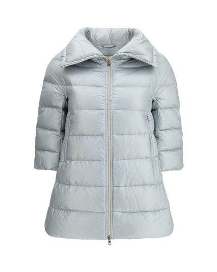 Herno Light Blue Polyester Coat