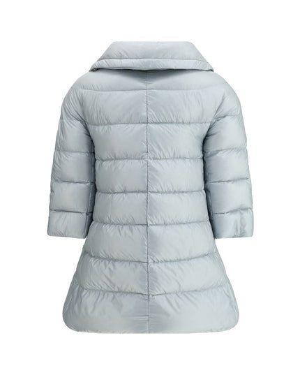 Herno Light Blue Polyester Coat