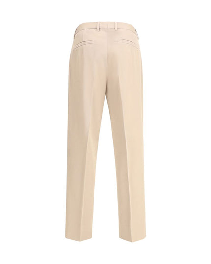 ZEGNA Beige Cotton Dress Pants