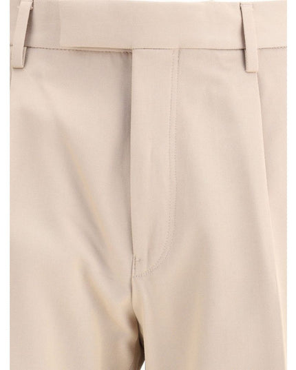 ZEGNA Beige Cotton Dress Pants