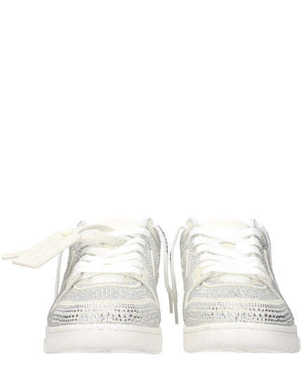 Off-White Beige Leather Low Top Sneakers