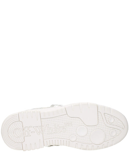 Off-White Beige Leather Low Top Sneakers