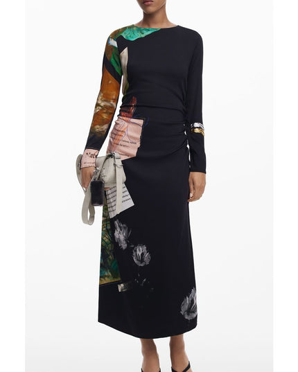 Desigual Black Viscose Women Dress