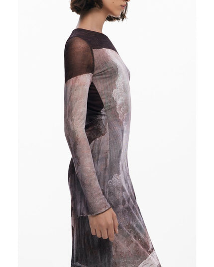 Desigual Brown Polyester Women Dress