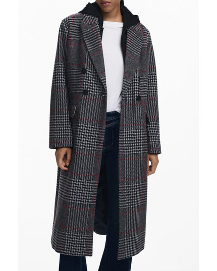 Desigual Gray Wool Women Coat