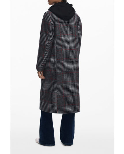 Desigual Gray Wool Women Coat