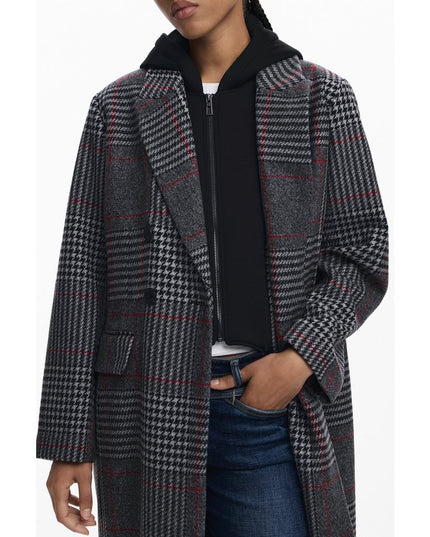 Desigual Gray Wool Women Coat