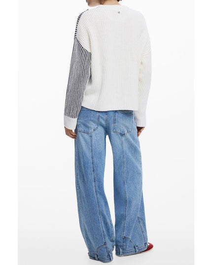 Desigual White Cotton Women Sweater