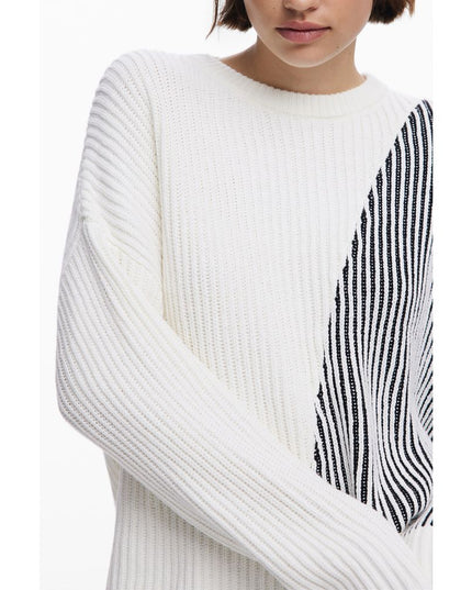 Desigual White Cotton Women Sweater