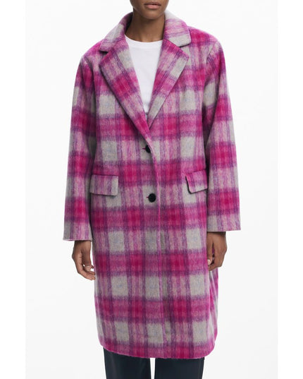 Desigual Pink Wool Women Coat