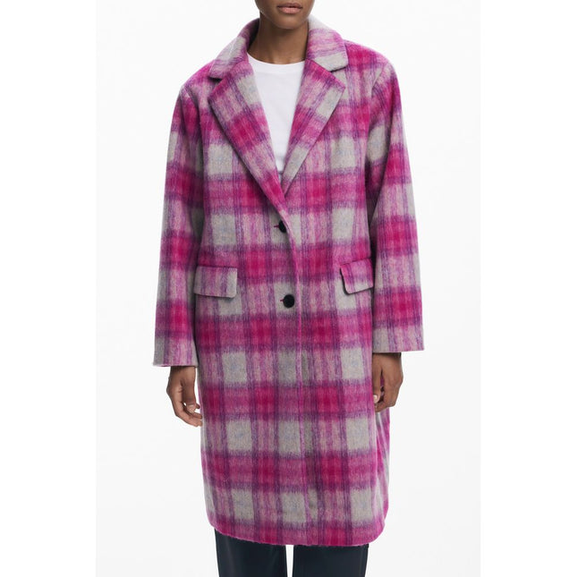 Desigual Pink Wool Women Coat