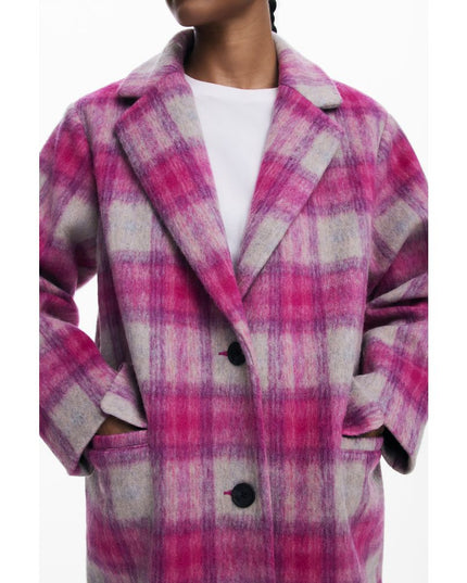 Desigual Pink Wool Women Coat