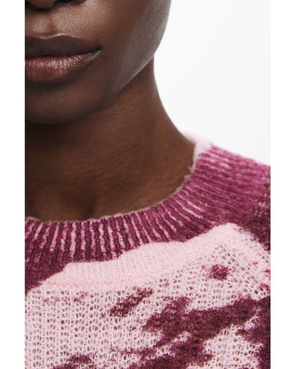 Desigual Pink Wool Women Sweater