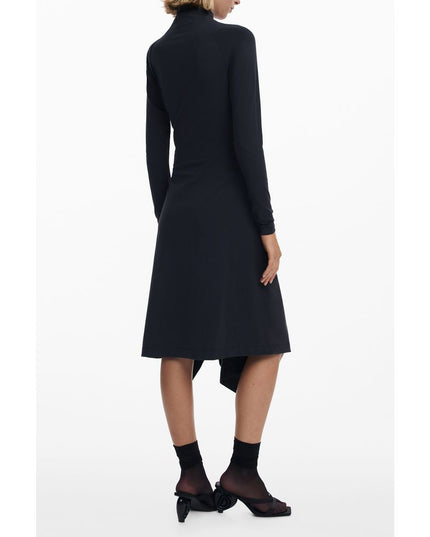 Desigual Black Cotton Women Dress