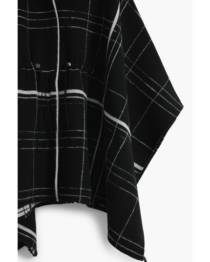 Desigual Black Wool Women Poncho