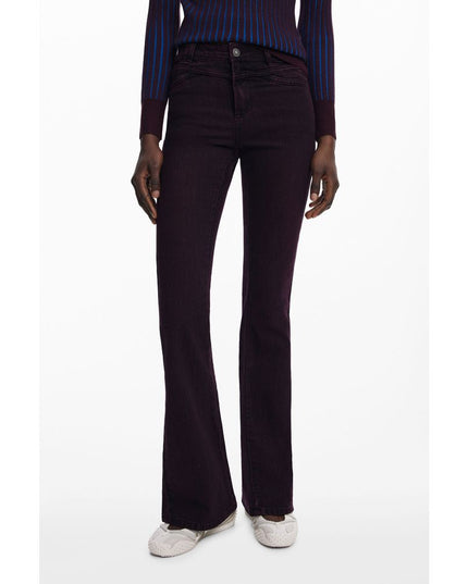 Desigual Purple Cotton Women Jeans