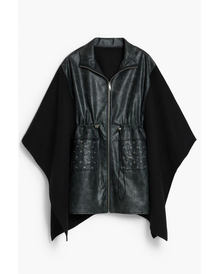 Desigual Black Polyester Women Poncho