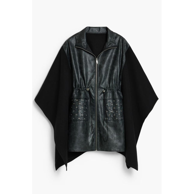Desigual Black Polyester Women Poncho