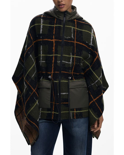 Desigual Green Polyester Women Poncho