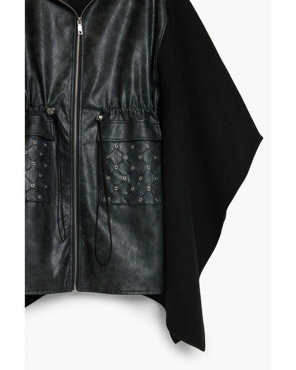 Desigual Black Polyester Women Poncho